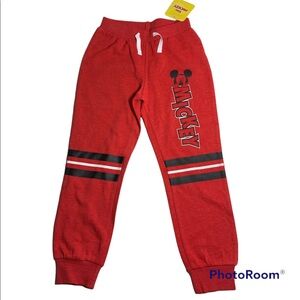 NWT Mickey Fleece Red Jogger Size 5